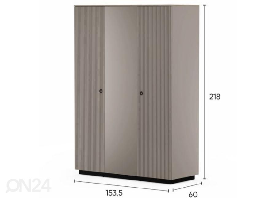 Vaatekaappi Dominica 153 cm kuvasuurennos mitat