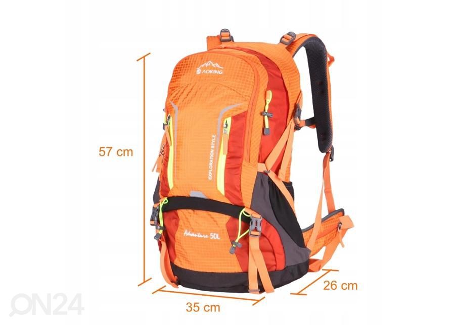 Vaellusreppu Aoking 50 L Orange kuvasuurennos mitat