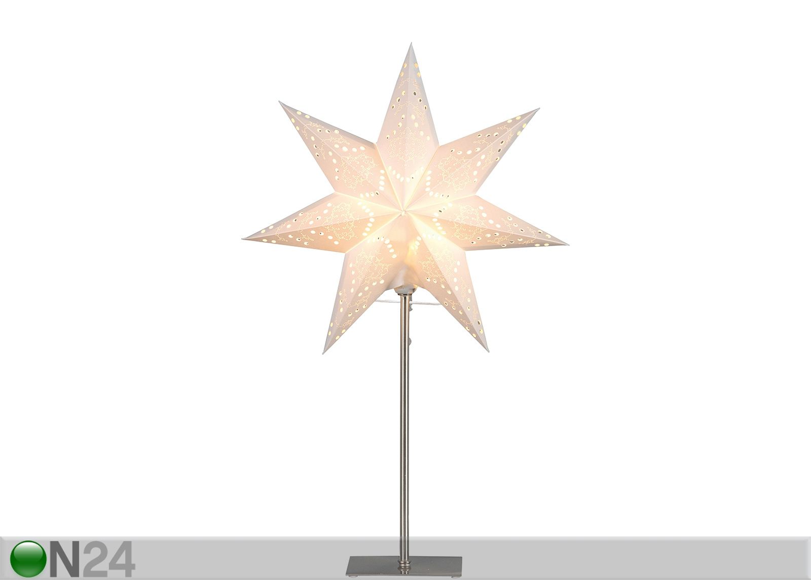 Valkoinen tähti jalalla Sensy 55 cm kuvasuurennos