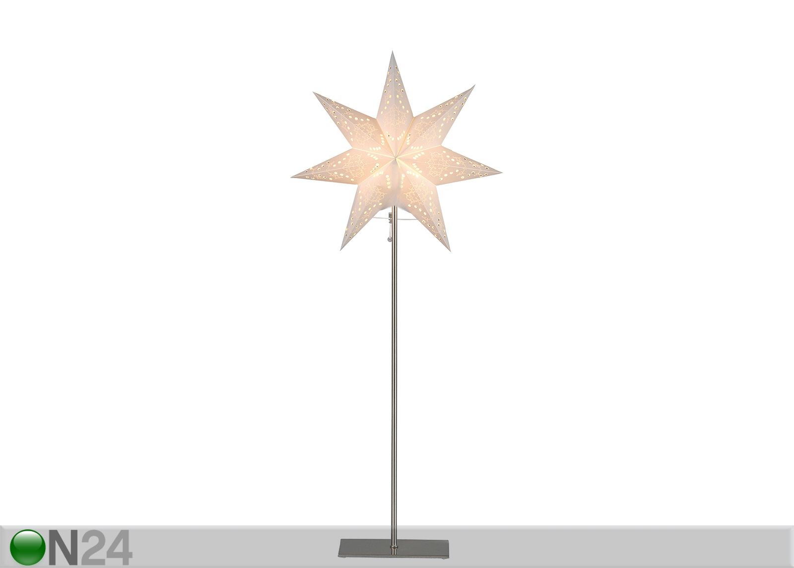 Valkoinen tähti jalalla Sensy 83 cm kuvasuurennos