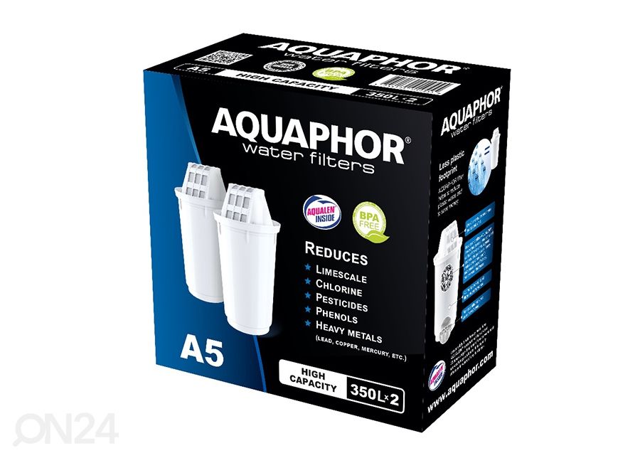 Vedensuodatin Aquaphor A5, 2 kpl kuvasuurennos