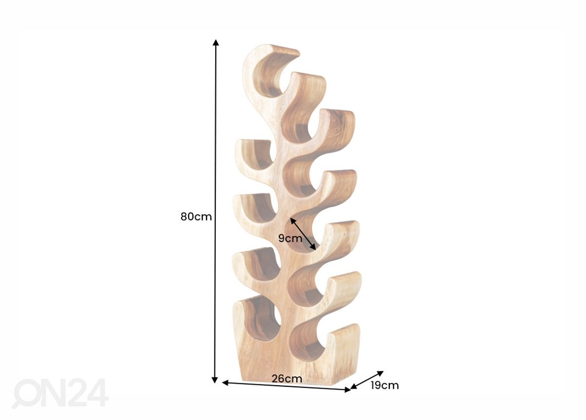 Viinipulloteline Arte 80 cm kuvasuurennos mitat