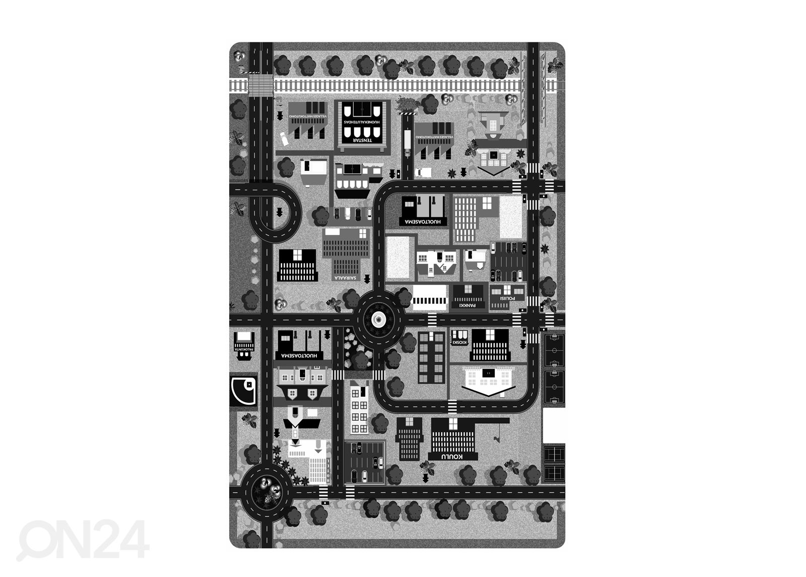 Village’s lasten matto Kaupunki 100x150 cm kuvasuurennos
