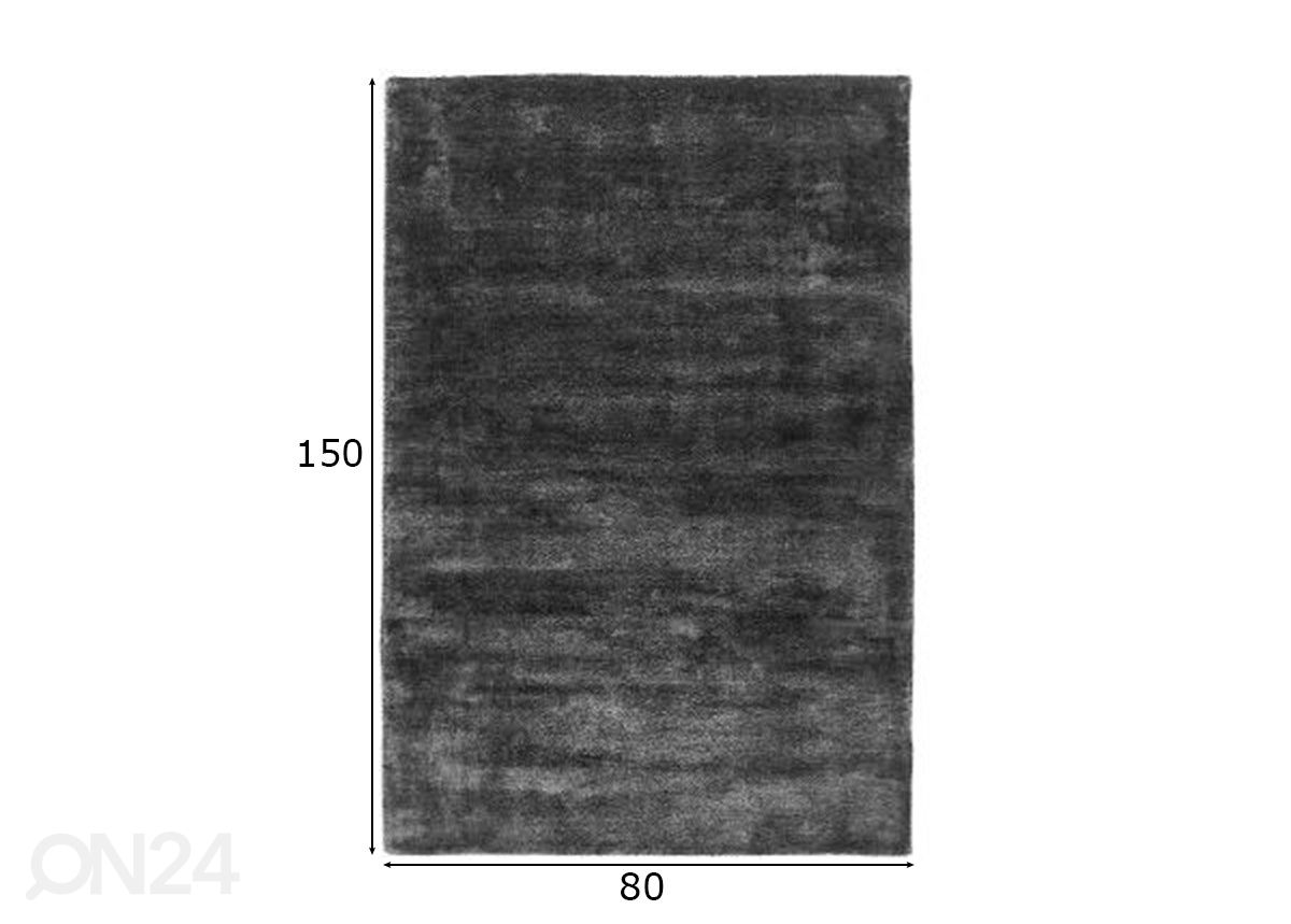 Viskoosimatto 80x150 cm kuvasuurennos mitat