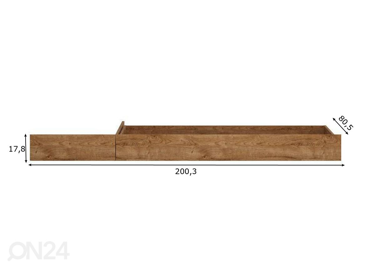 Vuodevaatelaatikko Fribo 140/160 cm kuvasuurennos mitat