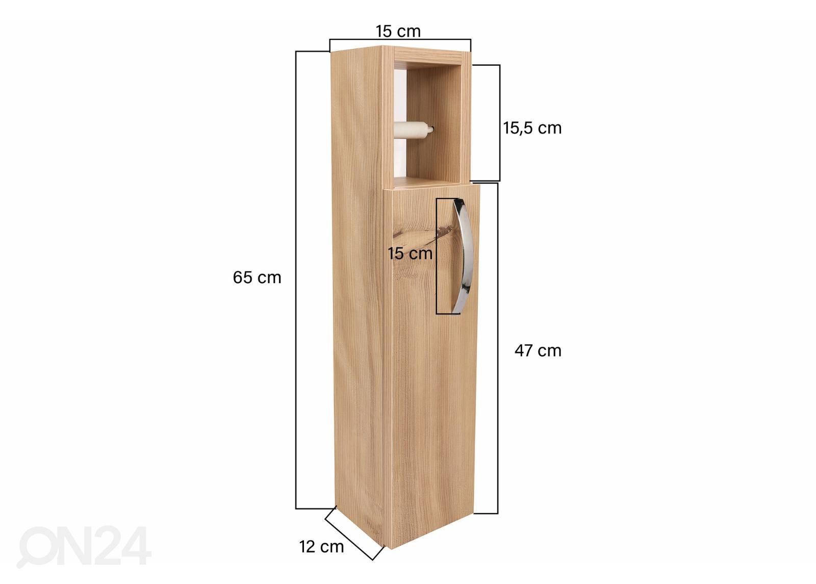 WC-kaappi kuvasuurennos mitat