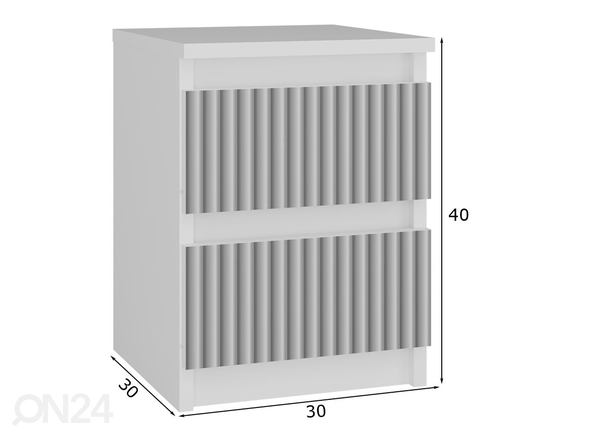 Yöpöytä Arti 30 cm kuvasuurennos mitat