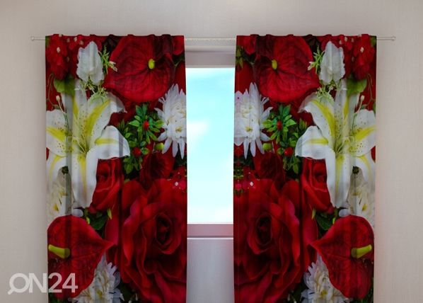 Pimennysverhot Roses and lilies 240x220 cm