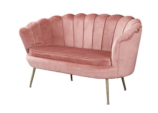 2-istuttava sohva, , vaaleanpunainen
