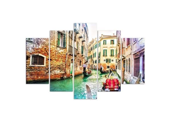 5-osainen sisustustaulu Trip to Venice 150x100 cm