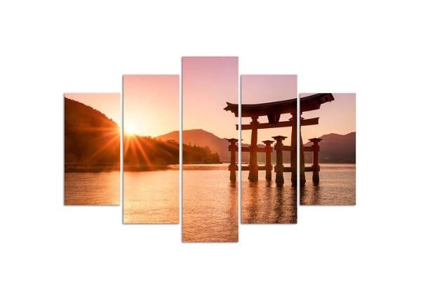 5-osainen taulu Japan Landscape 200x100 cm