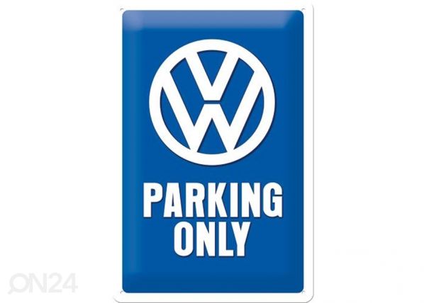 Retro metallitaulu VW Parking only 20x30 cm