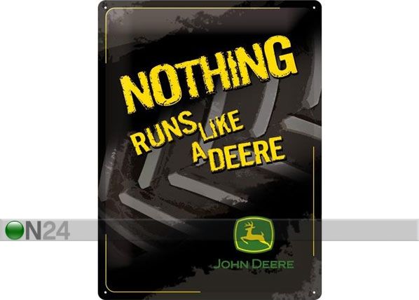 Retro metallitaulu John Deere Nothing runs like a deere 30x40cm