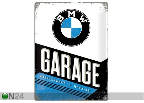 Retro metallitaulu BMW GARAGE 30x40 cm