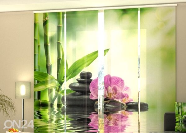 Puolipimentävä paneeliverho Orchids and Sun 240x240 cm