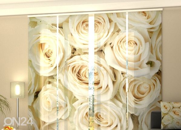 Läpinäkyvä paneeliverho Champagne Roses 240x240 cm