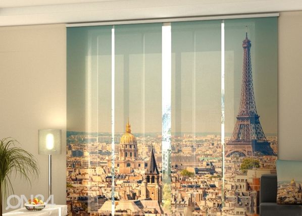 Läpinäkyvä paneeliverho Morning in Paris 240x240 cm