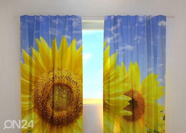 Puolipimentävä verho FLOWERS ON THE SUN 240x220 cm