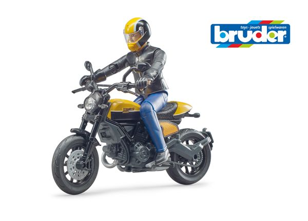 Ducati Scrambler ja ajaja 1:16 Bruder