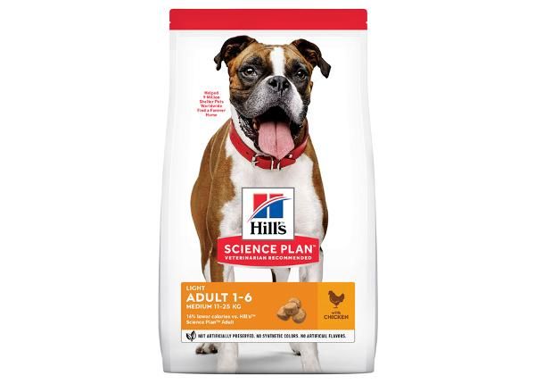 Hill's Science Plan Light koiranruoka kananlihalla keskikokoiselle koiralle 14kg