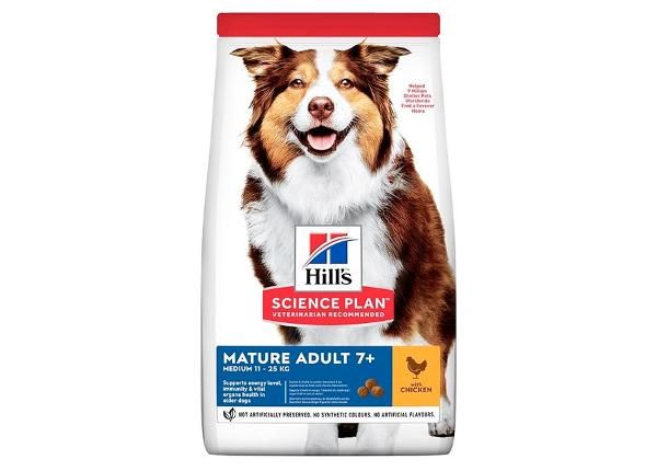 Hill's Science Plan Mature koiranruoka kananlihalla keskikokoisille koirille 14 kg