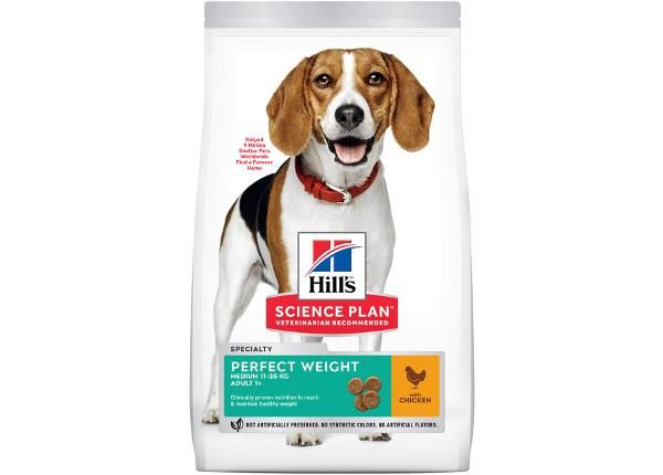 Hill's Science Plan Weight koiranruoka kananlihalla keskikokoiselle koiralle 12kg