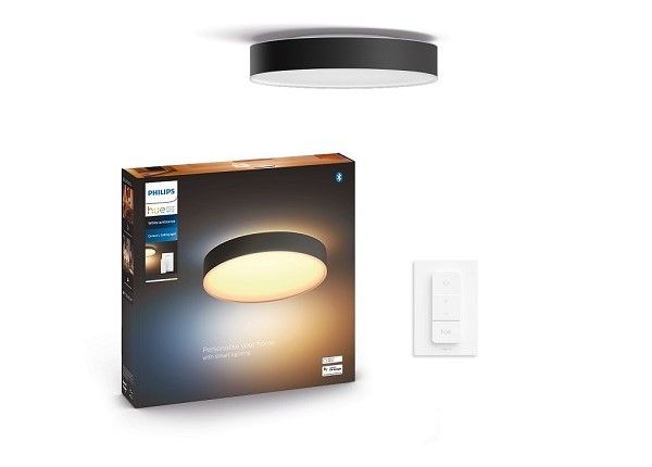 Hue White ambiance Enrave L kattovalaisin 1x33,5 W mustalla kaukosäätimellä à 42,5 cm