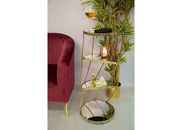 Hylly/ sivupöytä Glam, kullanvärinen