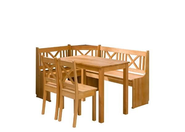 Keittiön kulmapenkki, tuolit ja pöytä