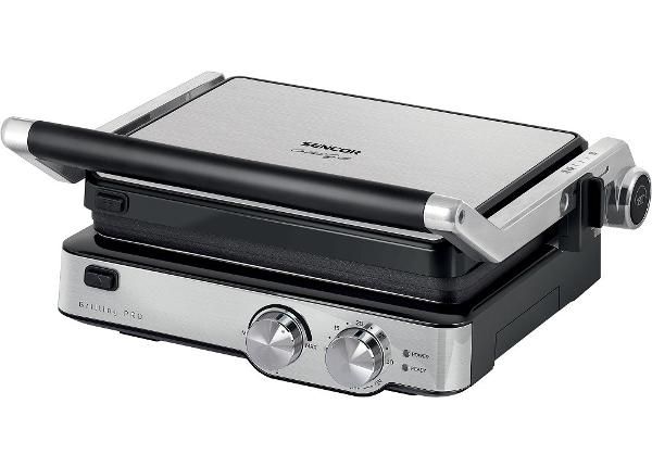 Kontaktigrilli Sencor SBG4010SS, musta/hopea