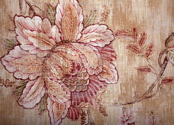 Kuvatapetti Vintage shabby chic brown floral Victorian pattern, 365x254cm