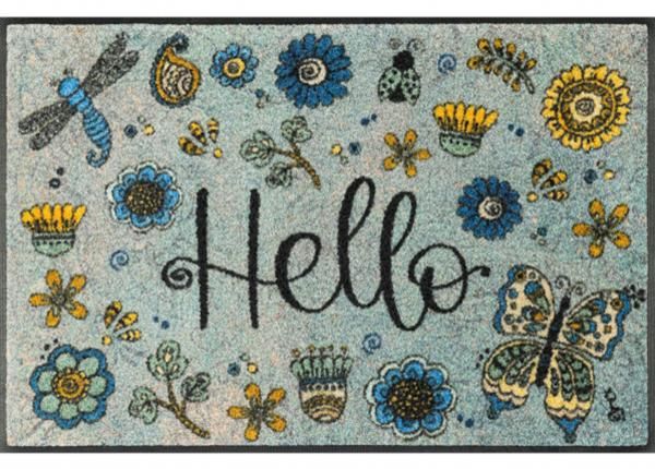 Kynnysmatto Hello Flowers 50x75 cm