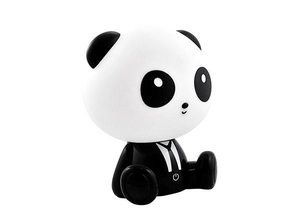 Lasten yölamppu LED Panda, musta/valkoinen