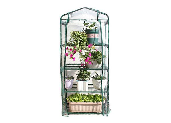 Minikasvihuone 4 hyllyä