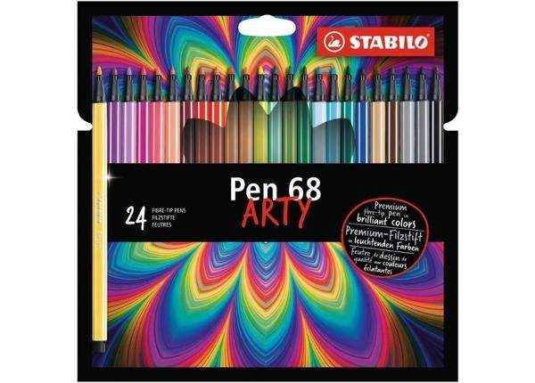Mustekynät 24 väriä Stabilo pen 68
