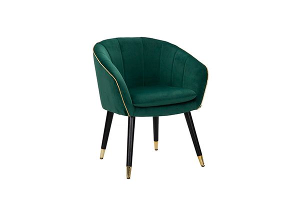 Nojatuoli Glam, vihreä/musta/kullanvärinen