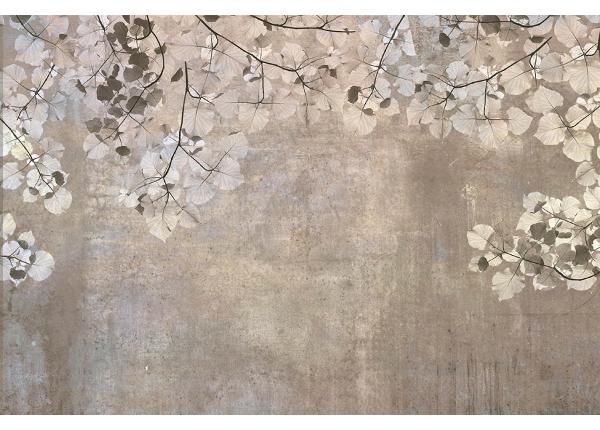 Non-woven kuvatapetti Beige Leaves Abstract 225x250 cm