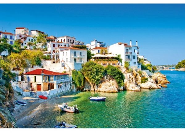 Non-woven kuvatapetti Greece coast