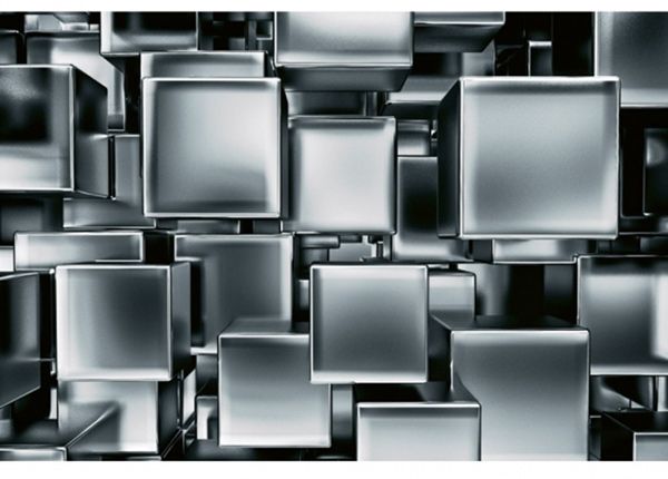 Non-woven kuvatapetti Metal cubes 150x250 cm250 cm