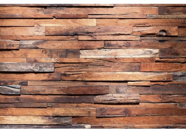 Non-woven kuvatapetti Wooden wall 375x250 cm