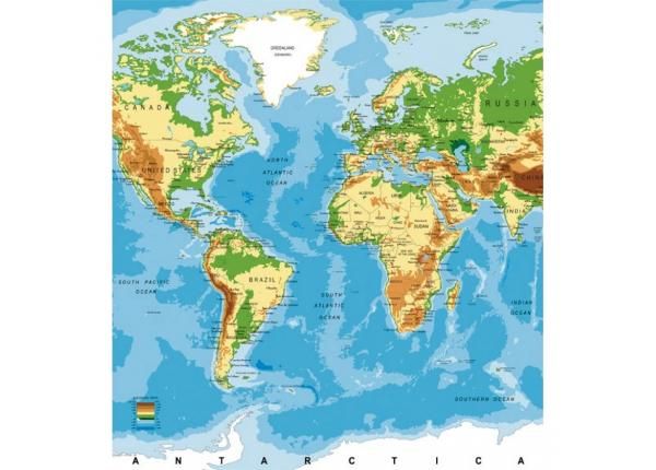 Non-woven kuvatapetti World map