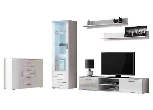 Olohuoneen kalusteet + valaistus