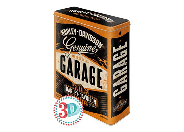 Peltipurkki 3D Harley-Davidson Garage 4 L