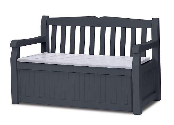 Pihaapenkki sällytystilalla Keter Eden, grafiitti