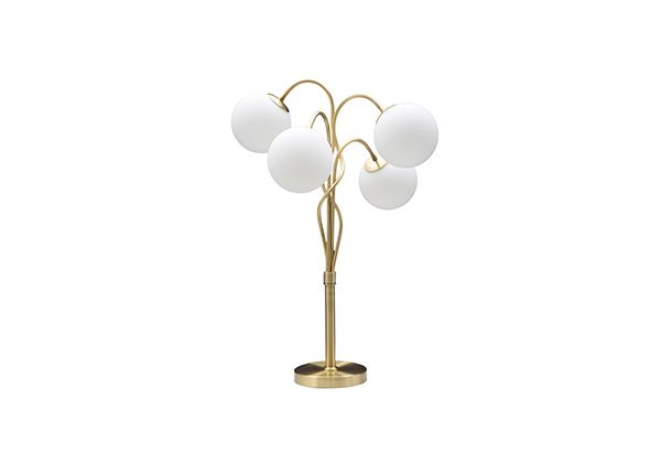 Pöytävalaisin Glam, kullanvärinen/ valkoinen