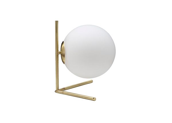 Pöytävalaisin Glam, kullanvärinen/ valkoinen