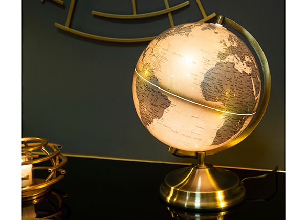 Pöytävalaisin Globe Ø25 cm, kullan-, hopean- ja ruosteenvärinen