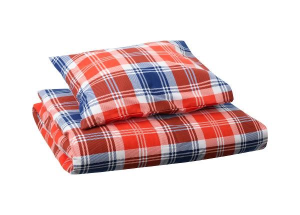 Pussilakanasetti Navy-Red 10250-T12, pussilakana 150x210 cm + tyynyliina 50x60 cm