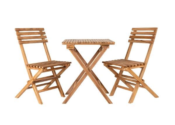 Puutarhakalusteet Ambato, pöytä + 2 tuolia