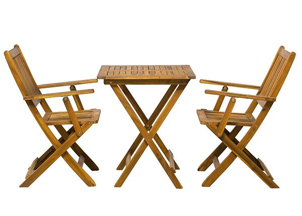 Puutarhapöytä + 2 tuolia